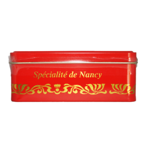 Bergamote de Nancy IGP et Label Rouge, bonbon de Lorraine à la bergamote, texture cassante et couleur ambrée. Délice à partager ! Belle boite metallique.