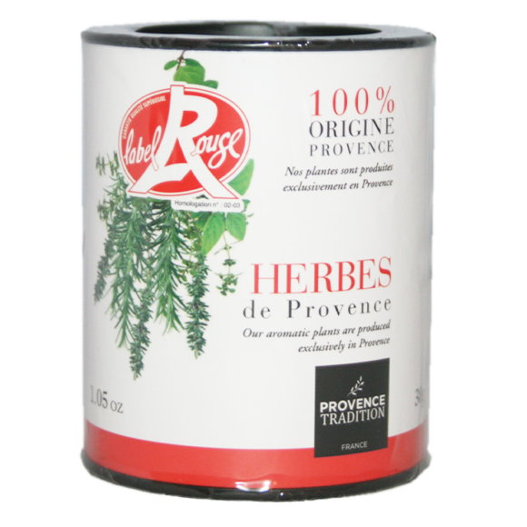 Herbes de Provence Label rouge mélange garanti thym, sarriette, origan et romarin, cultivées et séchées en Provence, très aromatique