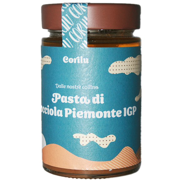 Pâte de Noisette du Piémont IGP 100% nocciola Piemonte. Produit en Italie exclusivement à partir de Noisettes du Piémont IGP, onctueuse et raffinée.